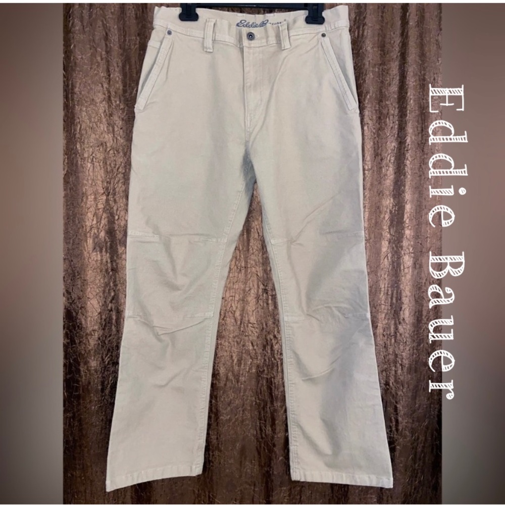 Eddie Bauer Tan Relaxed Fit Outdoor Rugged Cargo Utility Pants, Size 32/30-EUC!!